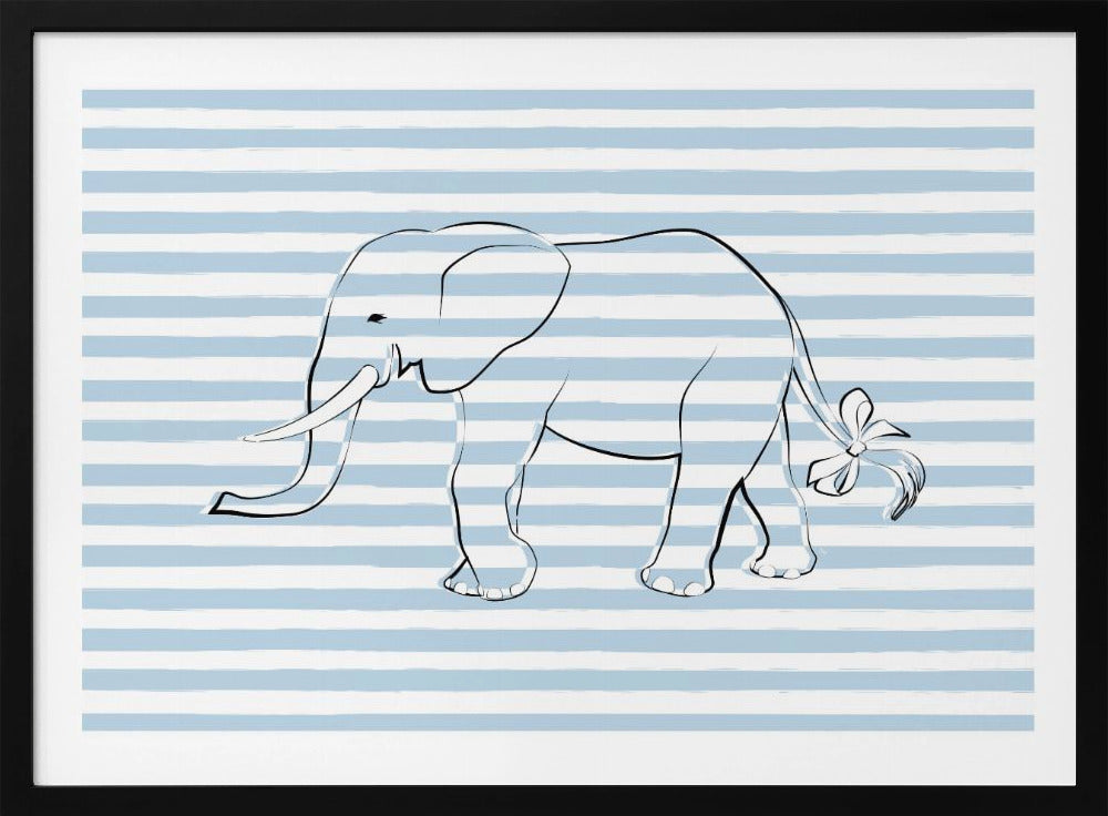 Stripe Elephant - Poster / Art Print