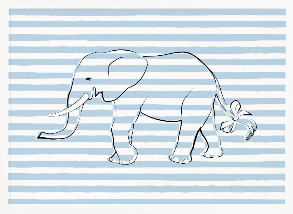 Stripe Elephant - Poster / Art Print