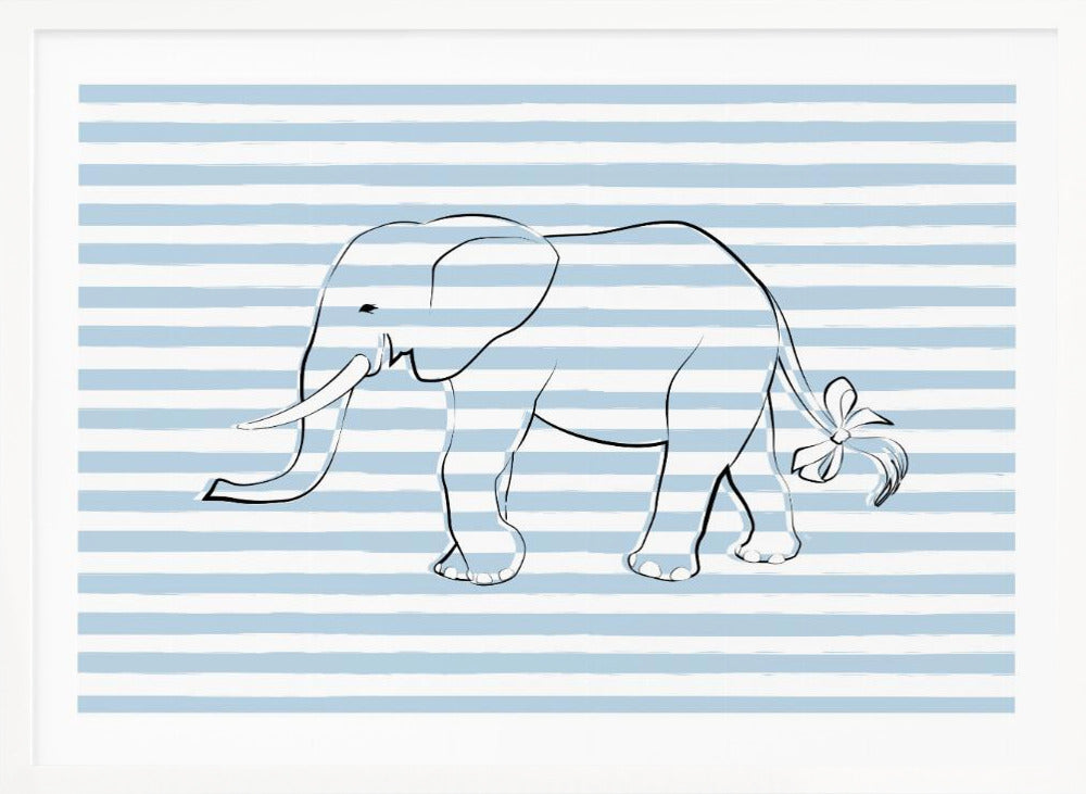 Stripe Elephant - Poster / Art Print