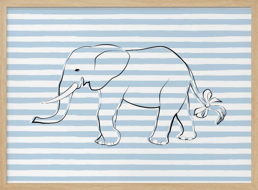 Stripe Elephant - Poster / Art Print