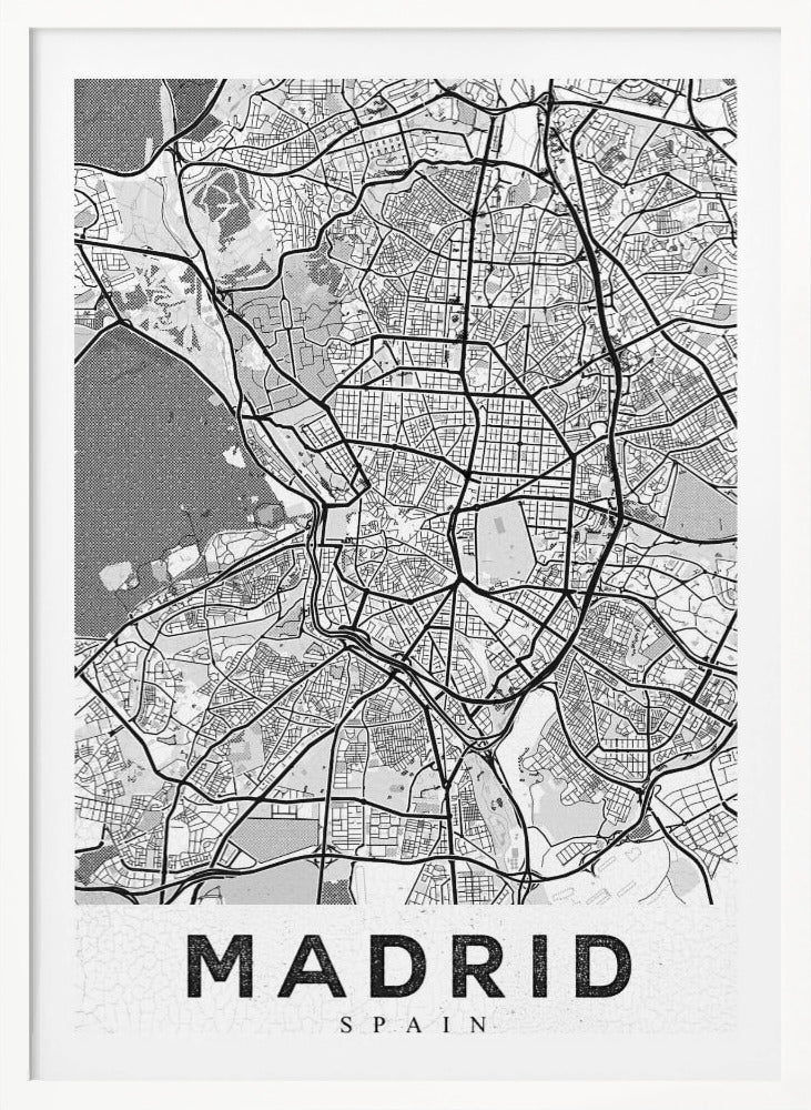 Madrid White - Poster / Art Print