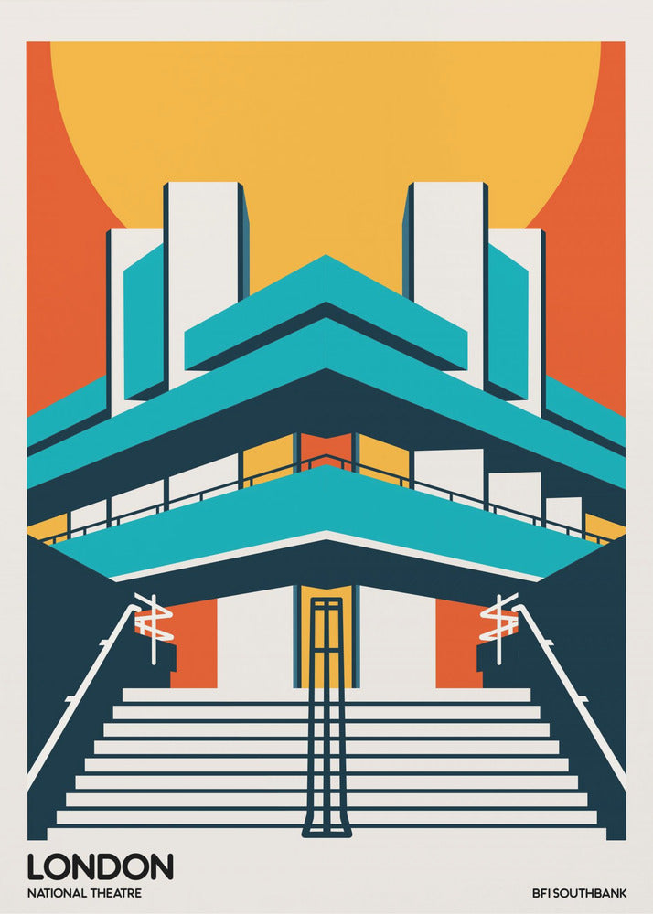 London BFI Southbank Brutalist Architecture - Poster / Art Print