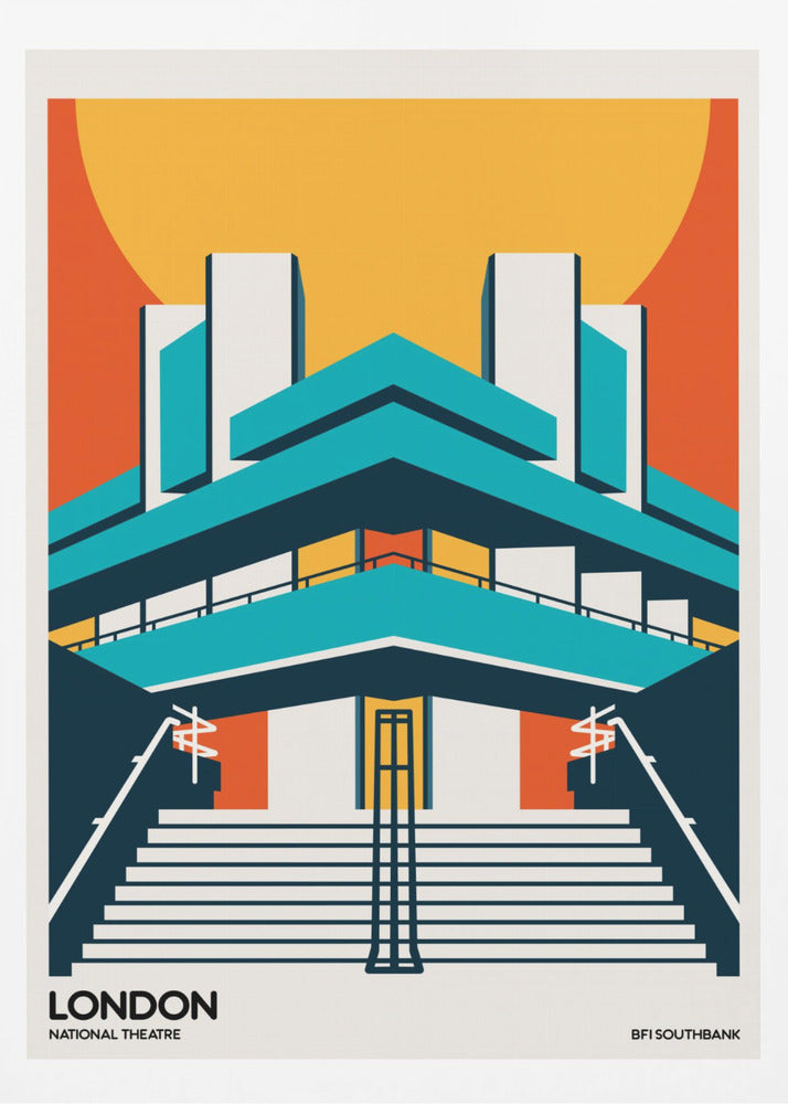 London BFI Southbank Brutalist Architecture - Poster / Art Print