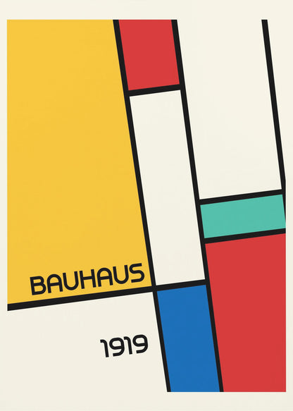 Bauhaus Geometric Design Retro - Poster / Art Print