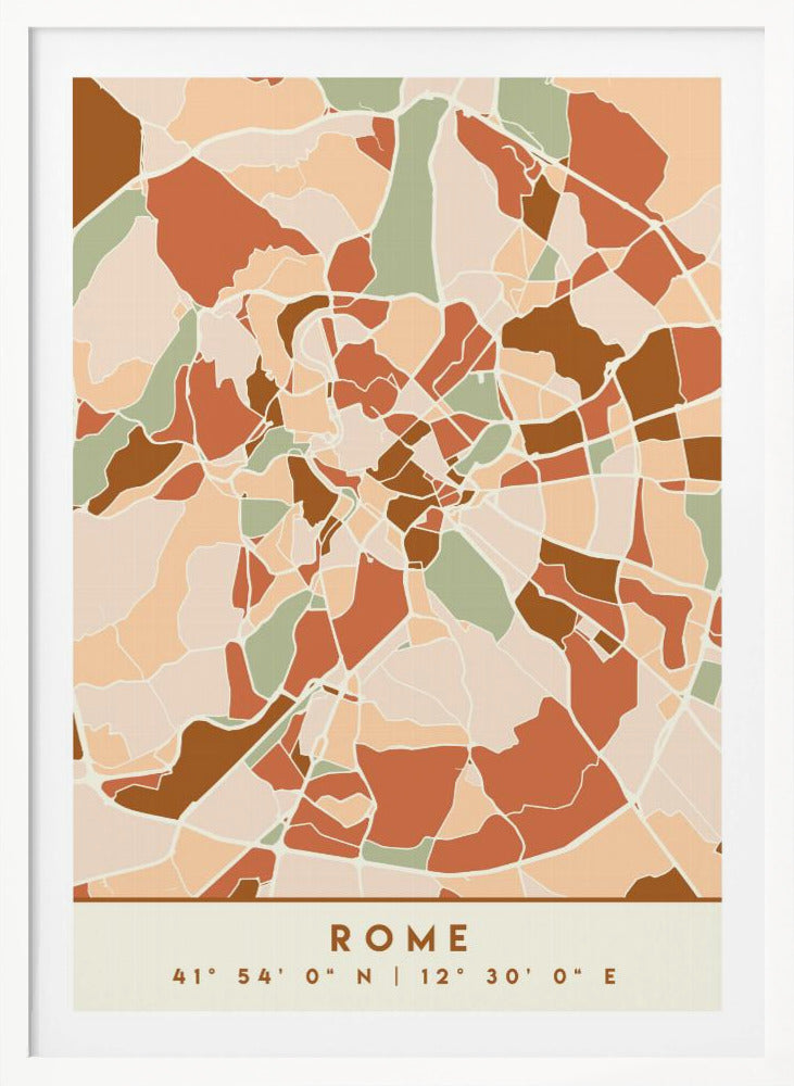 Black Maps Earth Tones 72 - Poster / Art Print