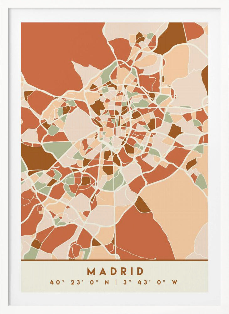 Black Maps Earth Tones 44 - Poster / Art Print