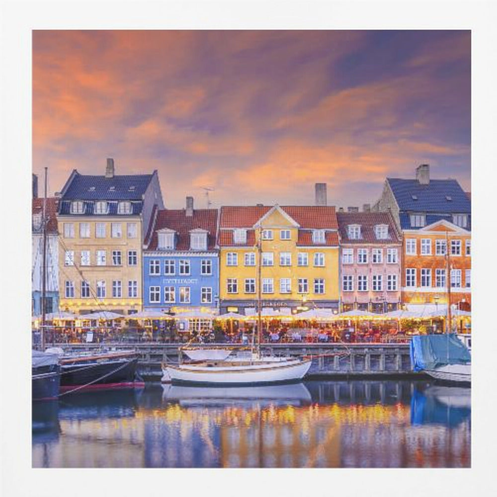 COPENHAGEN Charming Evening Mood at Nyhavn - Poster / Art Print