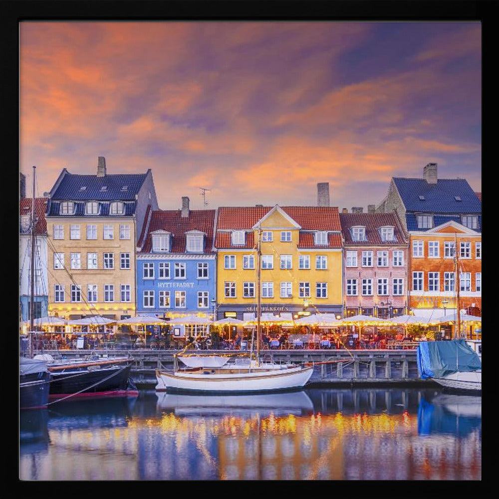 COPENHAGEN Charming Evening Mood at Nyhavn - Poster / Art Print