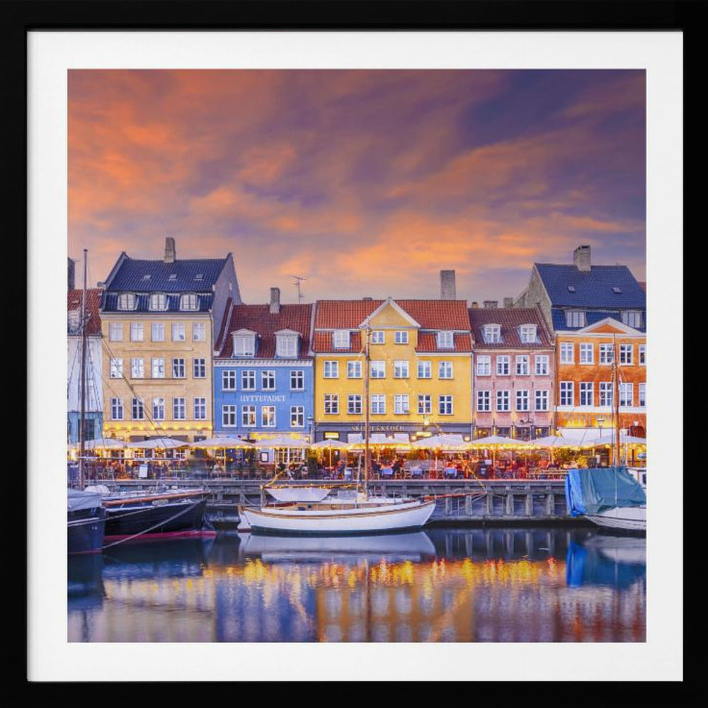 COPENHAGEN Charming Evening Mood at Nyhavn - Poster / Art Print