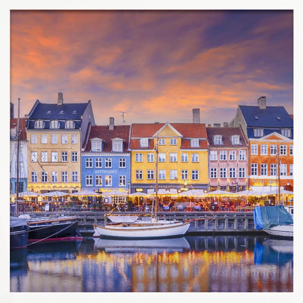 COPENHAGEN Charming Evening Mood at Nyhavn - Poster / Art Print