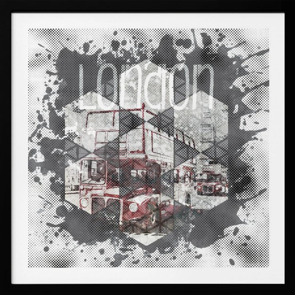 Graphic Art LONDON Streetscene - Poster / Art Print