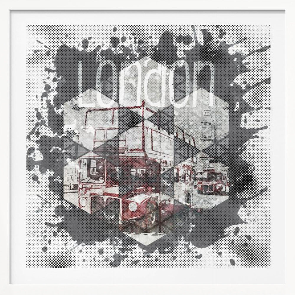 Graphic Art LONDON Streetscene - Poster / Art Print