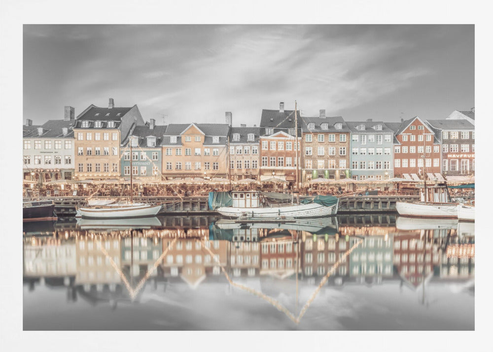 COPENHAGEN VINTAGE Nyhavn Idyllic Evening Impression - Poster / Art Print