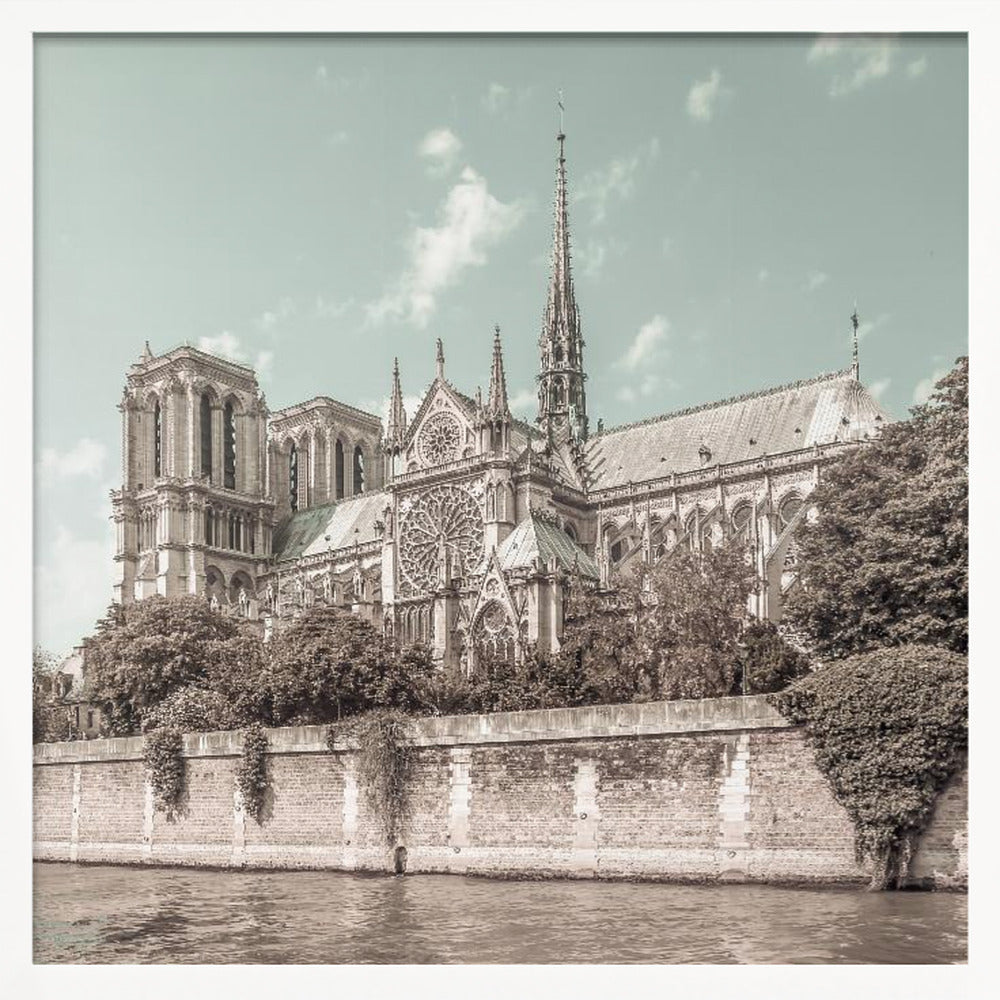 PARIS Cathedral Notre-Dame | urban vintage style - Poster / Art Print