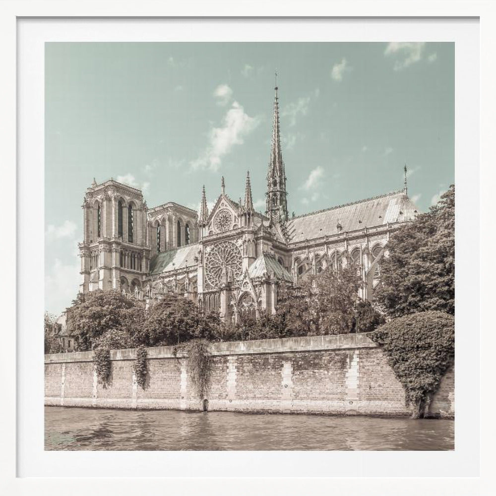 PARIS Cathedral Notre-Dame | urban vintage style - Poster / Art Print