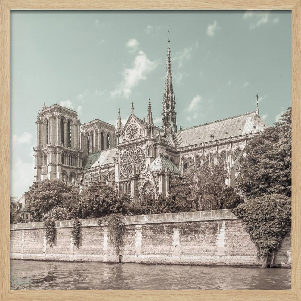 PARIS Cathedral Notre-Dame | urban vintage style - Poster / Art Print