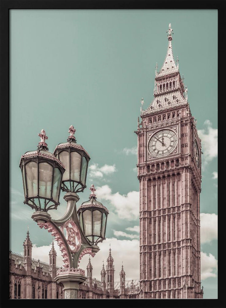 LONDON Elizabeth Tower | urban vintage style - Poster / Art Print