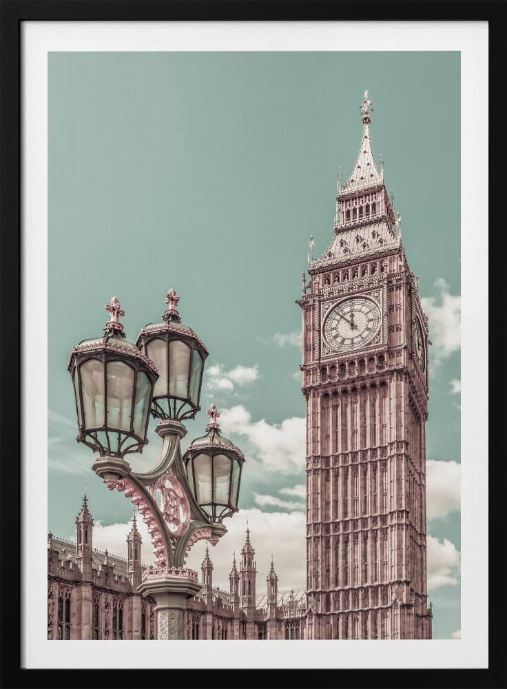 LONDON Elizabeth Tower | urban vintage style - Poster / Art Print