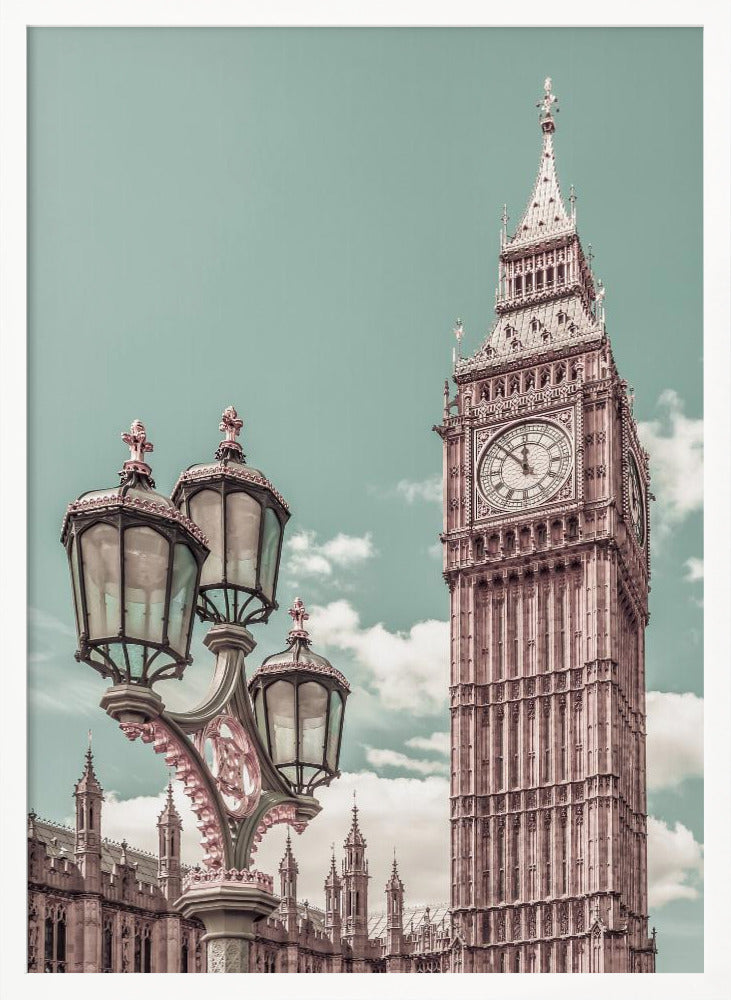 LONDON Elizabeth Tower | urban vintage style - Poster / Art Print