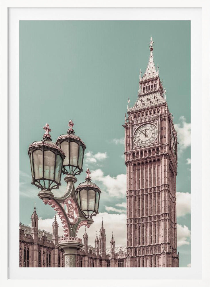 LONDON Elizabeth Tower | urban vintage style - Poster / Art Print