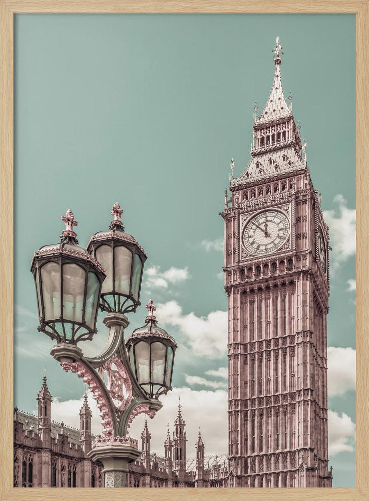 LONDON Elizabeth Tower | urban vintage style - Poster / Art Print