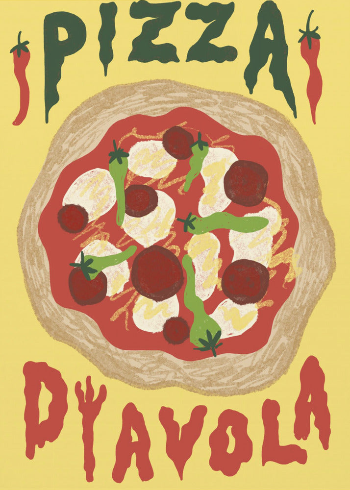 Pizza Diavola - Poster / Art Print