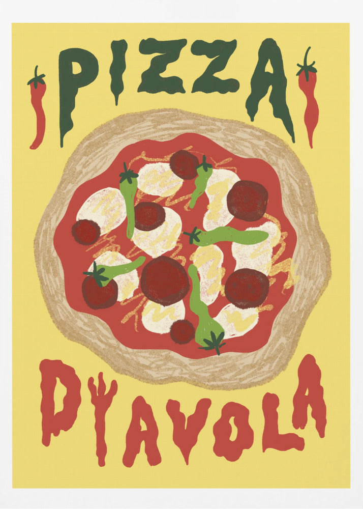 Pizza Diavola - Poster / Art Print