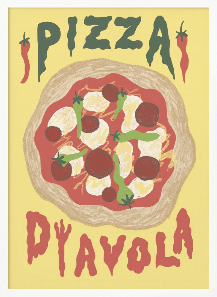 Pizza Diavola - Poster / Art Print