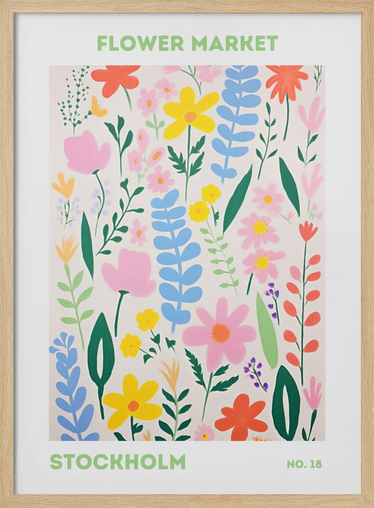 Flower Market Stockholm - Poster / Art Print