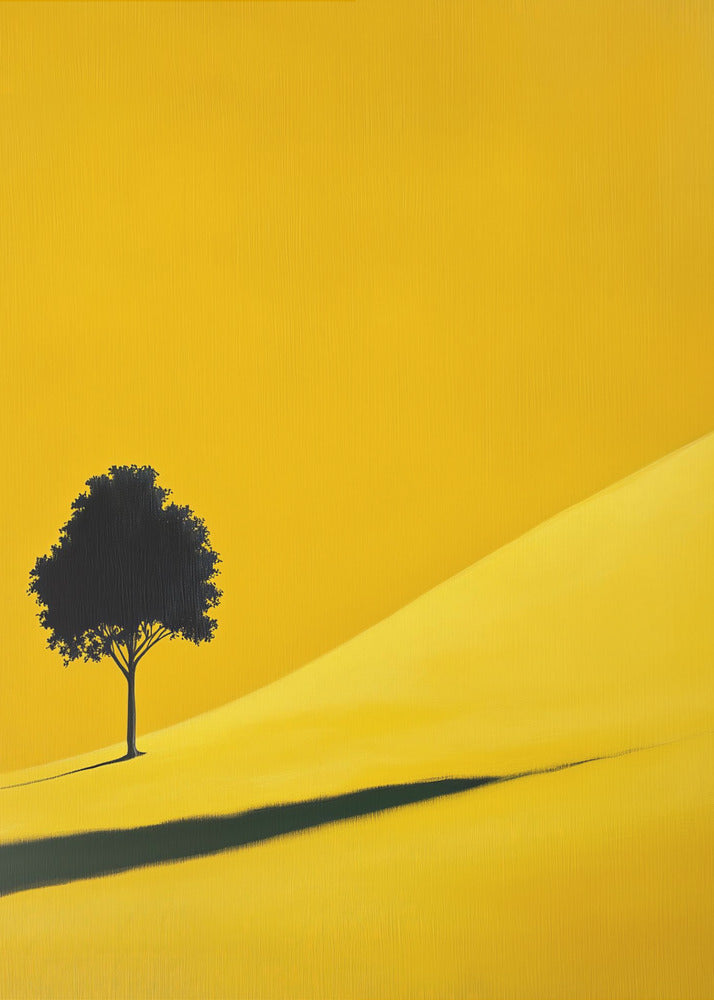 Yellow Field Tree - Poster / Art Print