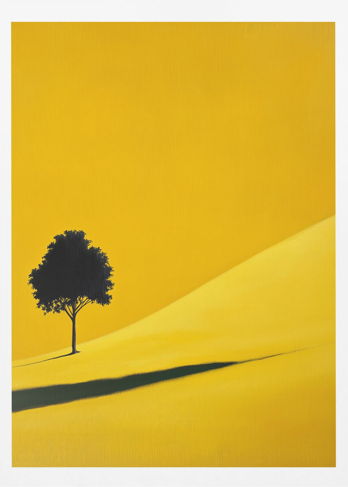 Yellow Field Tree - Poster / Art Print