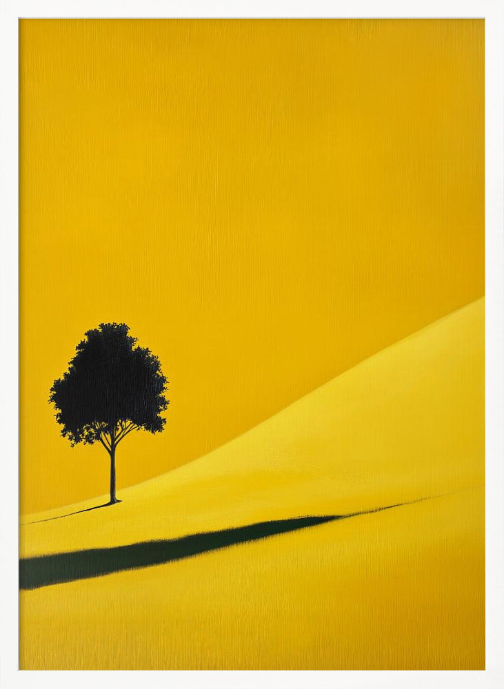 Yellow Field Tree - Poster / Art Print