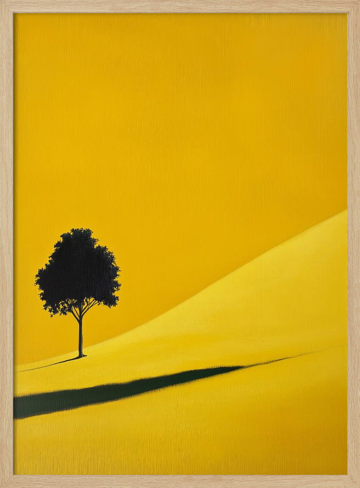 Yellow Field Tree - Poster / Art Print