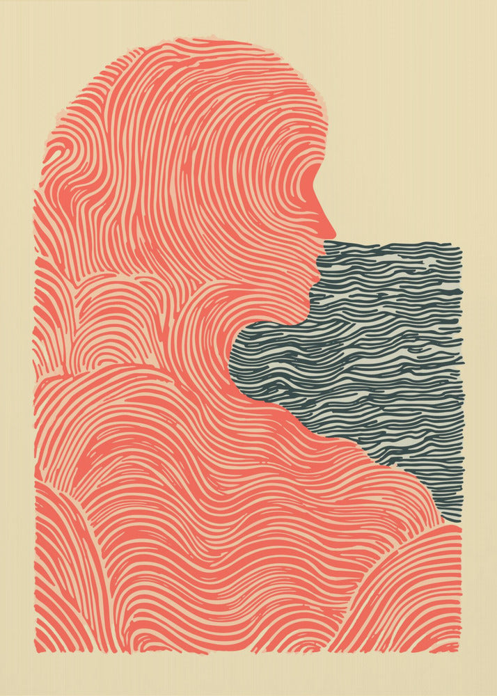 She and the Sea - Poster / Art Print