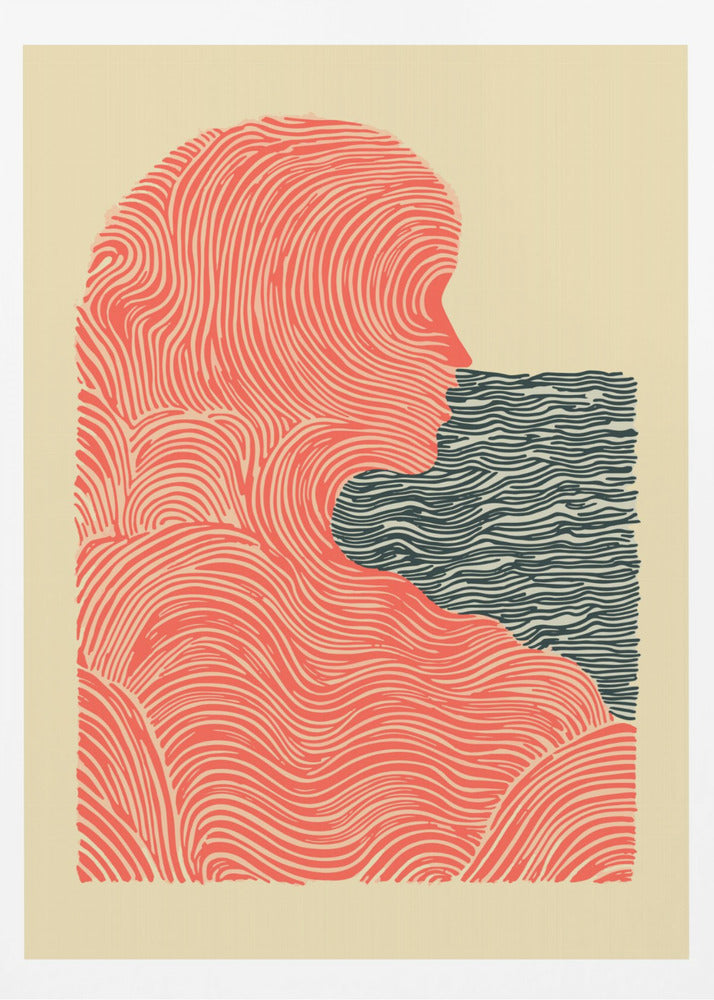 She and the Sea - Poster / Art Print