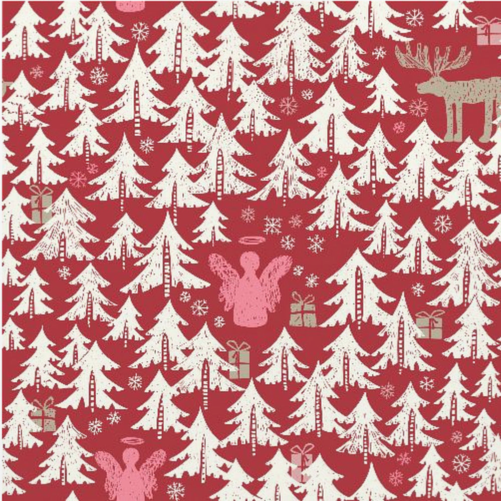 Black forest X-Mas Winter forest pattern - Poster / Art Print