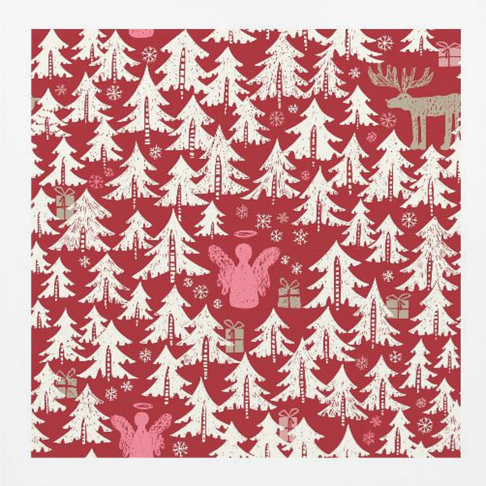 Black forest X-Mas Winter forest pattern - Poster / Art Print