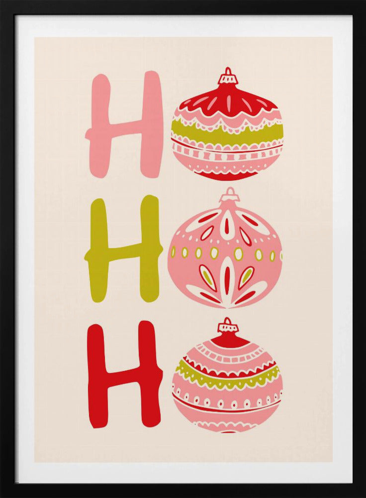 HoHoHo Cheerful little Christmas Illustration - Poster / Art Print