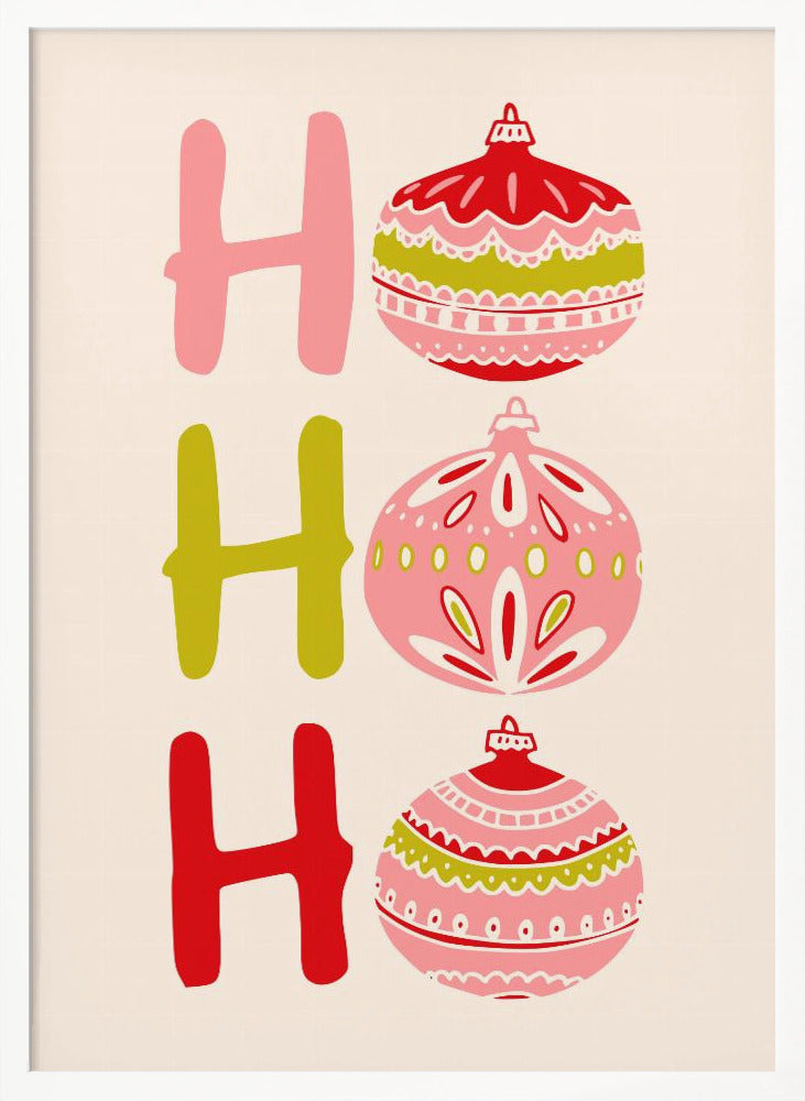 HoHoHo Cheerful little Christmas Illustration - Poster / Art Print