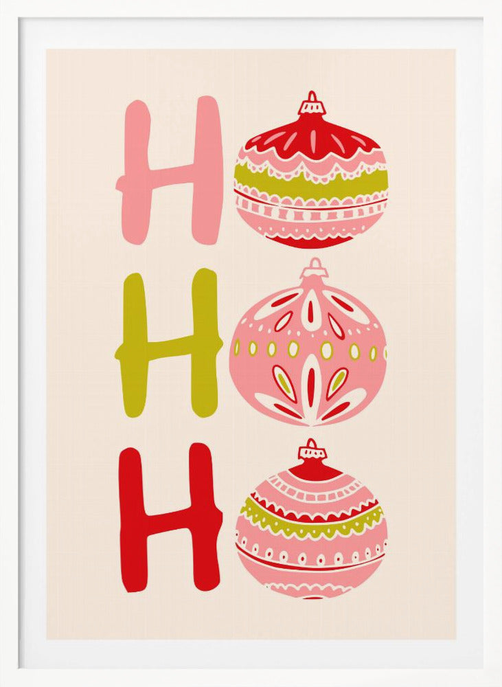 HoHoHo Cheerful little Christmas Illustration - Poster / Art Print