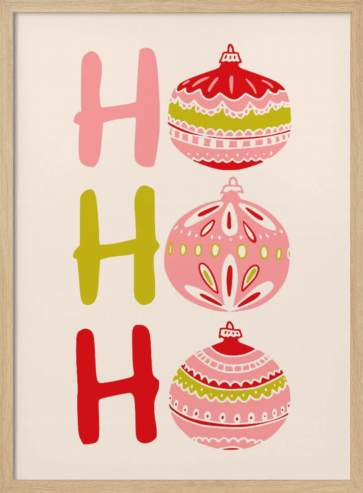 HoHoHo Cheerful little Christmas Illustration - Poster / Art Print