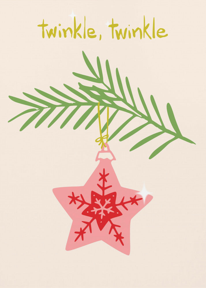 Cheerful twinkle Christmas star - Poster / Art Print