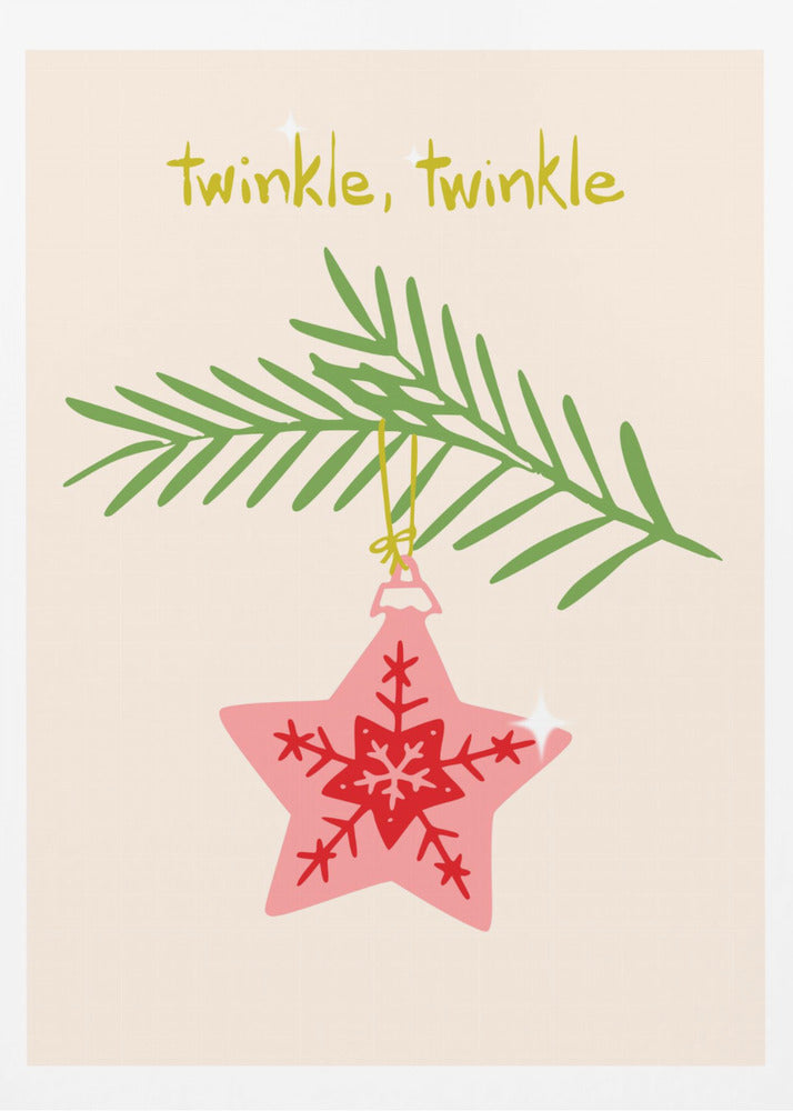 Cheerful twinkle Christmas star - Poster / Art Print