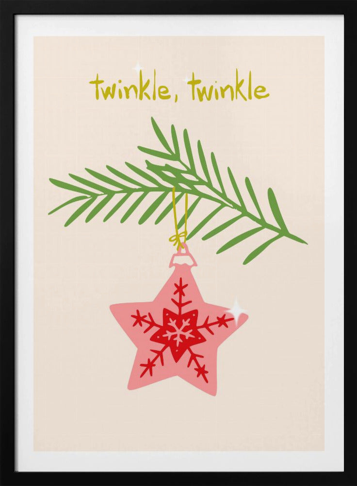 Cheerful twinkle Christmas star - Poster / Art Print