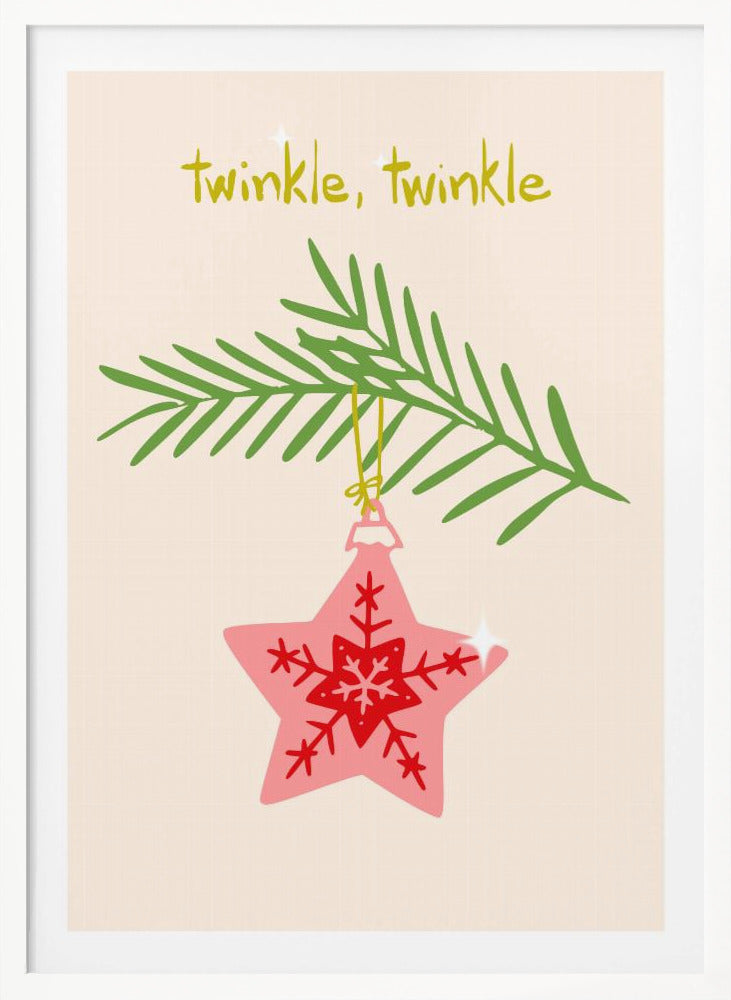 Cheerful twinkle Christmas star - Poster / Art Print