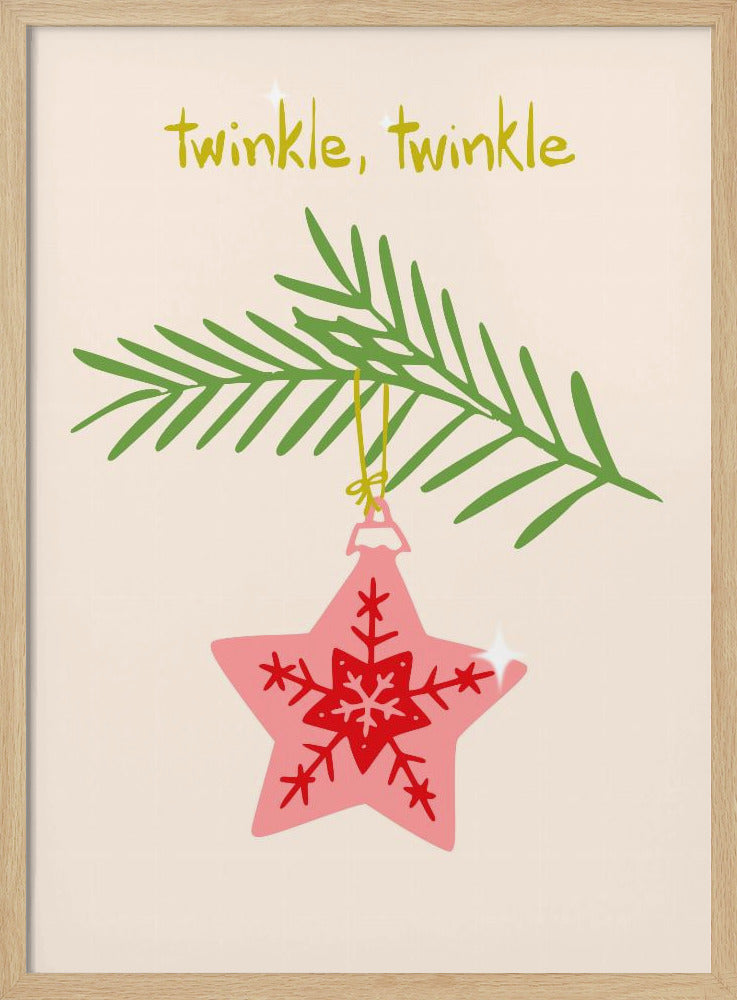 Cheerful twinkle Christmas star - Poster / Art Print