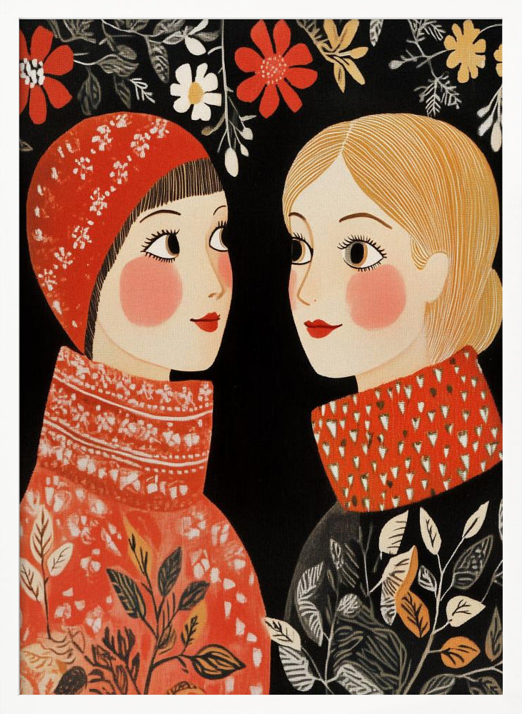 Vintage Style Mag Women Knittwear - Poster / Art Print