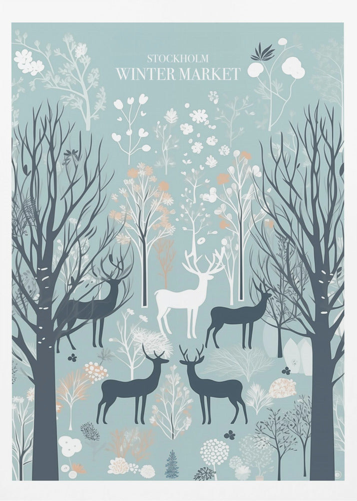 Stockholm Winter Market - Poster / Art Print