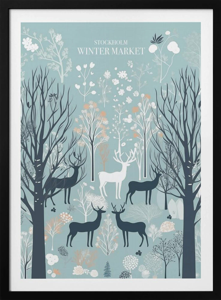 Stockholm Winter Market - Poster / Art Print