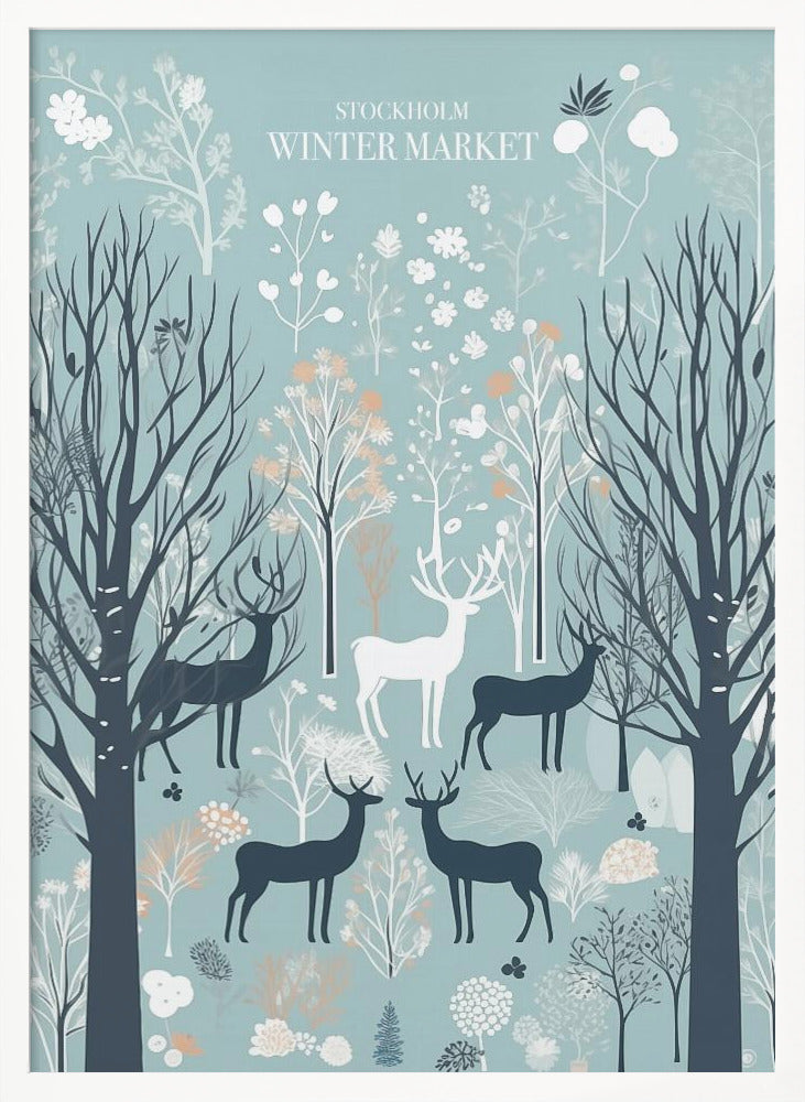 Stockholm Winter Market - Poster / Art Print